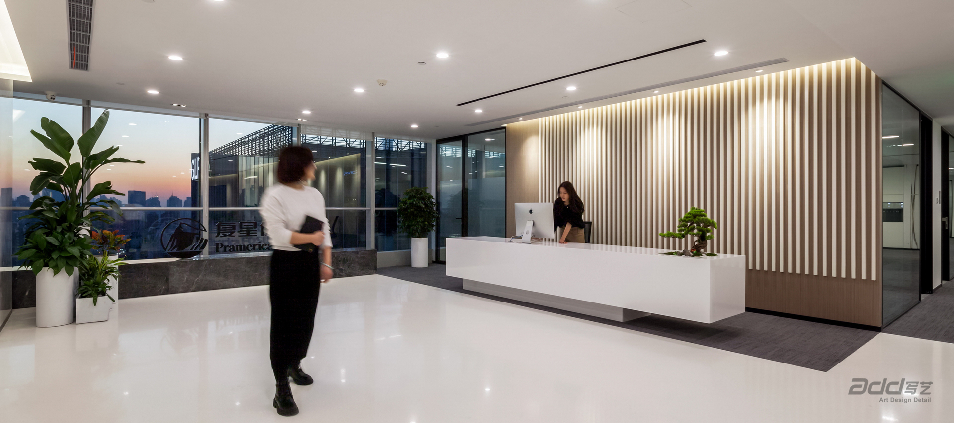 復(fù)星保德信辦公室設(shè)計 前廳實(shí)景圖-pc